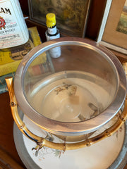 MCM Lucite & Bamboo Ice Bucket